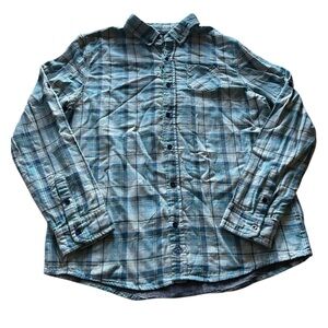 Andy & Evan Blue Plaid Kids Button Down Shirt